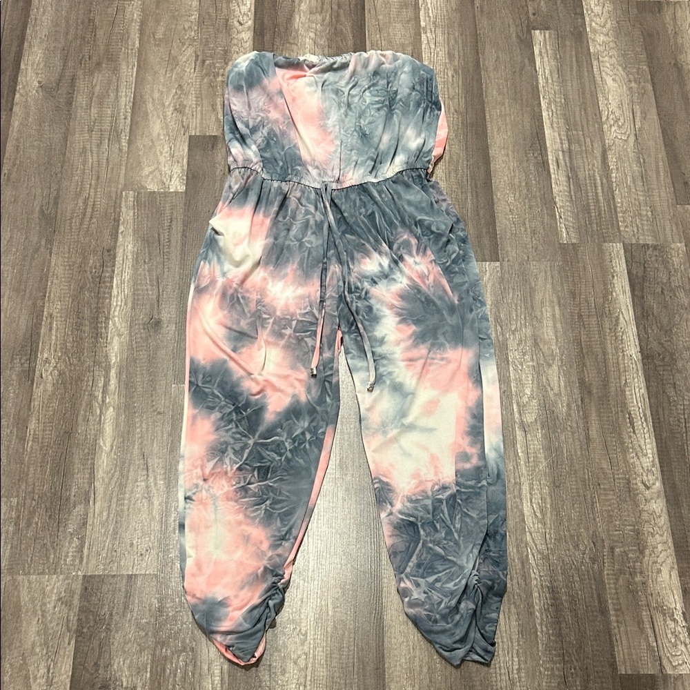 Ariella Tie Dye Strapless Romper